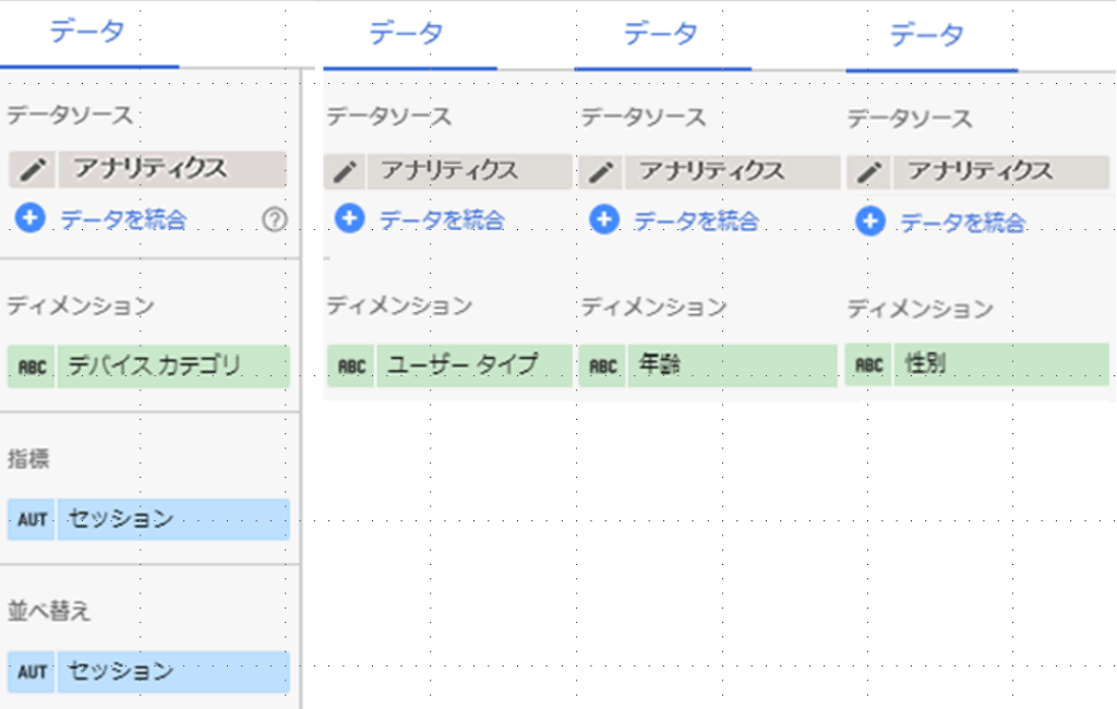 円グラフのデータ設定