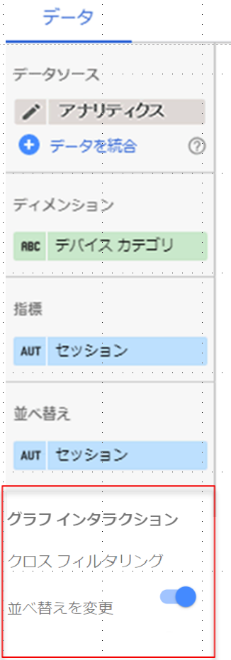 インタラクション データ設定